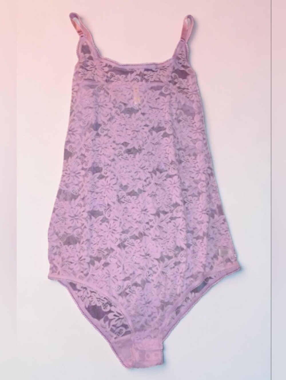 Comfort Choice All-Over Floral Lace Bodysuit Pink NWOT - Plus Size 22/24